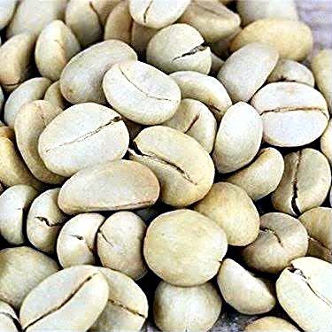 Green Robusta coffee beans